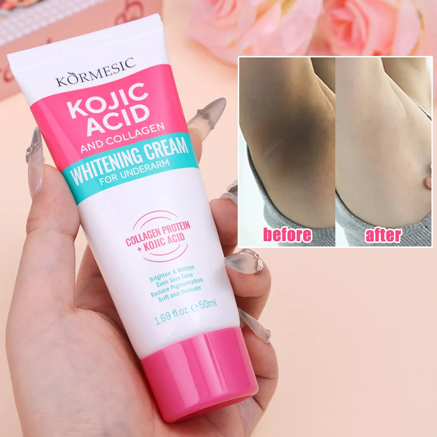 Skincare Whitening - コラーゲン配合の黒ずみ解消クリーム、脇の黒ずみケア、デリケートゾーン用美白スキンケア製品