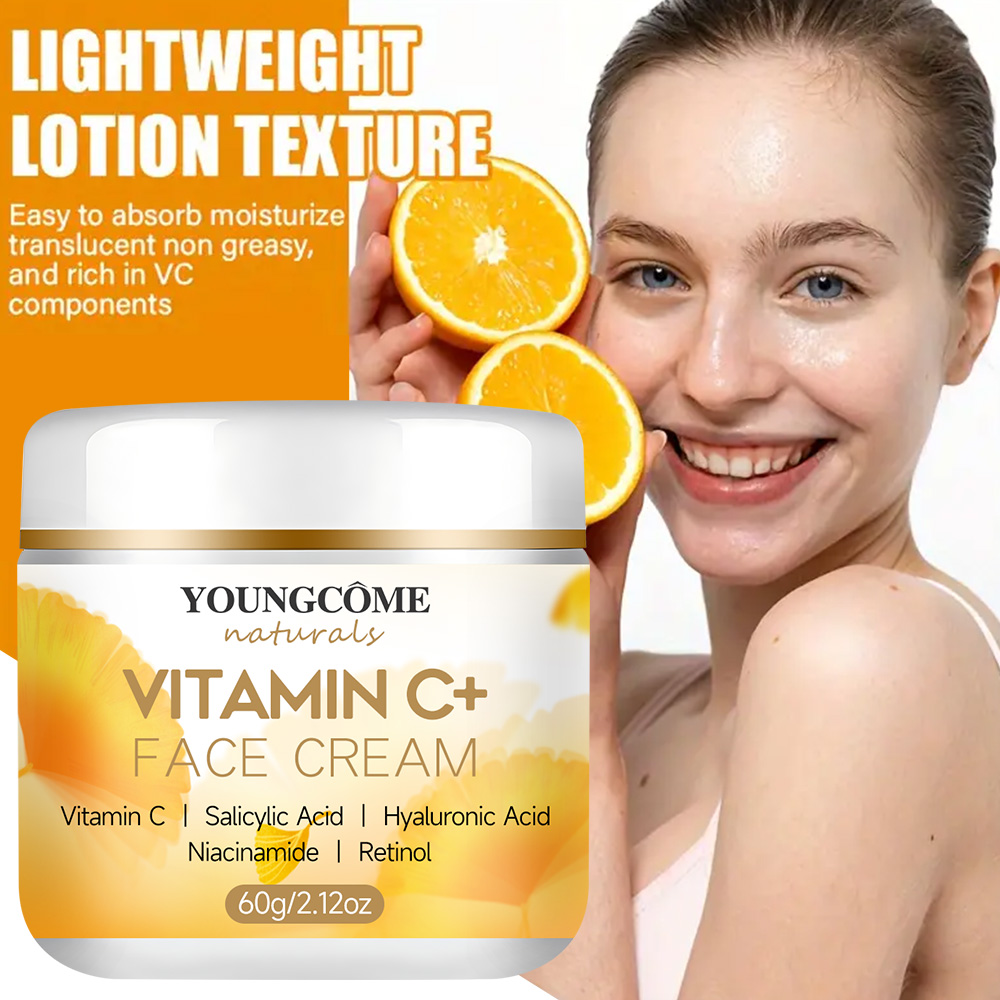 Skincare Glad2Glow - YOUNGCOMEN ビタミン C フェイスクリームレチノール保湿引き締めヒアルロン酸美白修復スムーズスキンケア美白クリーム