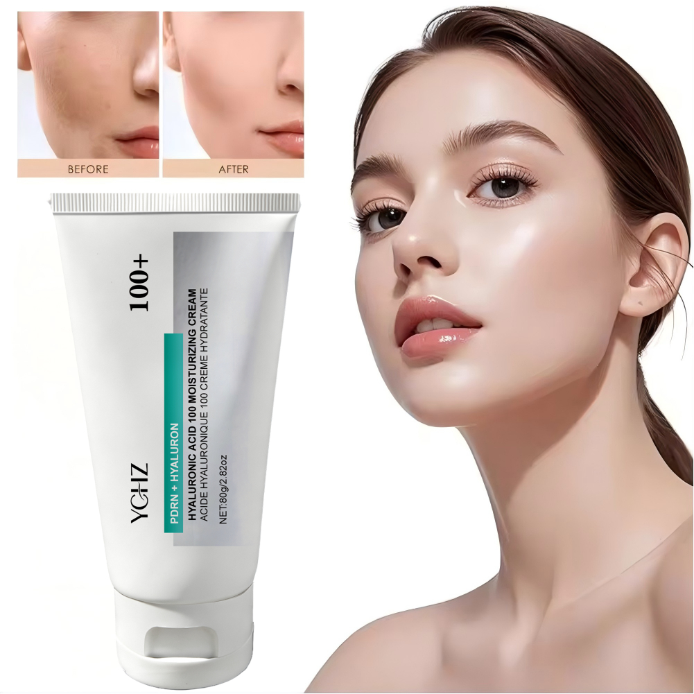 Ceramide Moisturizer - ヒアルロン酸100%保湿クリーム、軽量、くすんだ肌を改善し、乾燥して敏感な肌を深く修復、アンチエイジングクリーム、韓国スキンケア - 80g