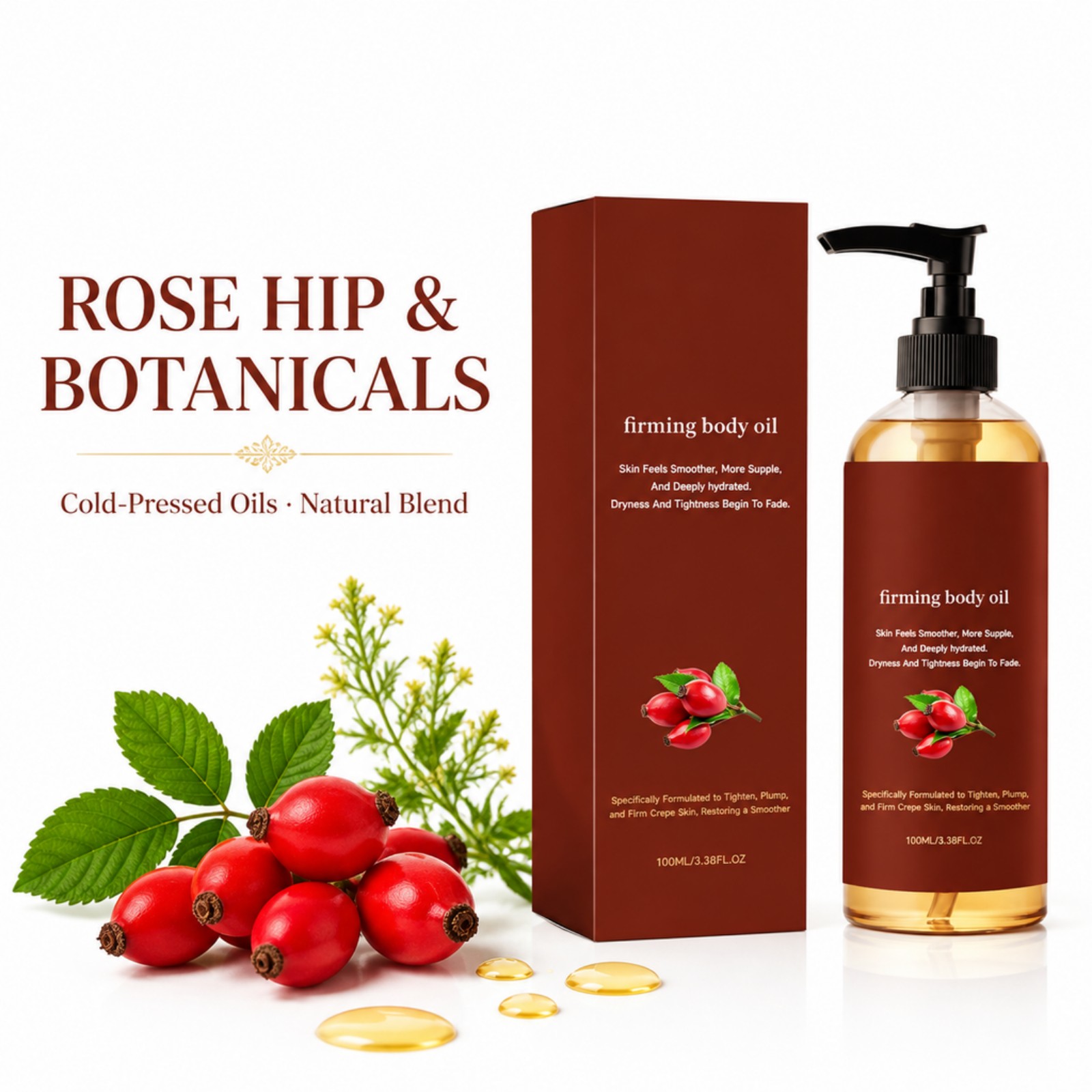 引き締めボディオイル ローズヒップ たるみを引き締め、小じわ - Face Oil Rosehip のレビューと価格