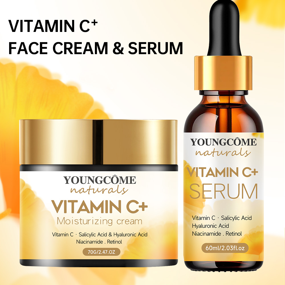 ビタミンCフェイスクリーム＆エッセンシャルセット レチノール - Skincare Glad2Glow のレビューと価格