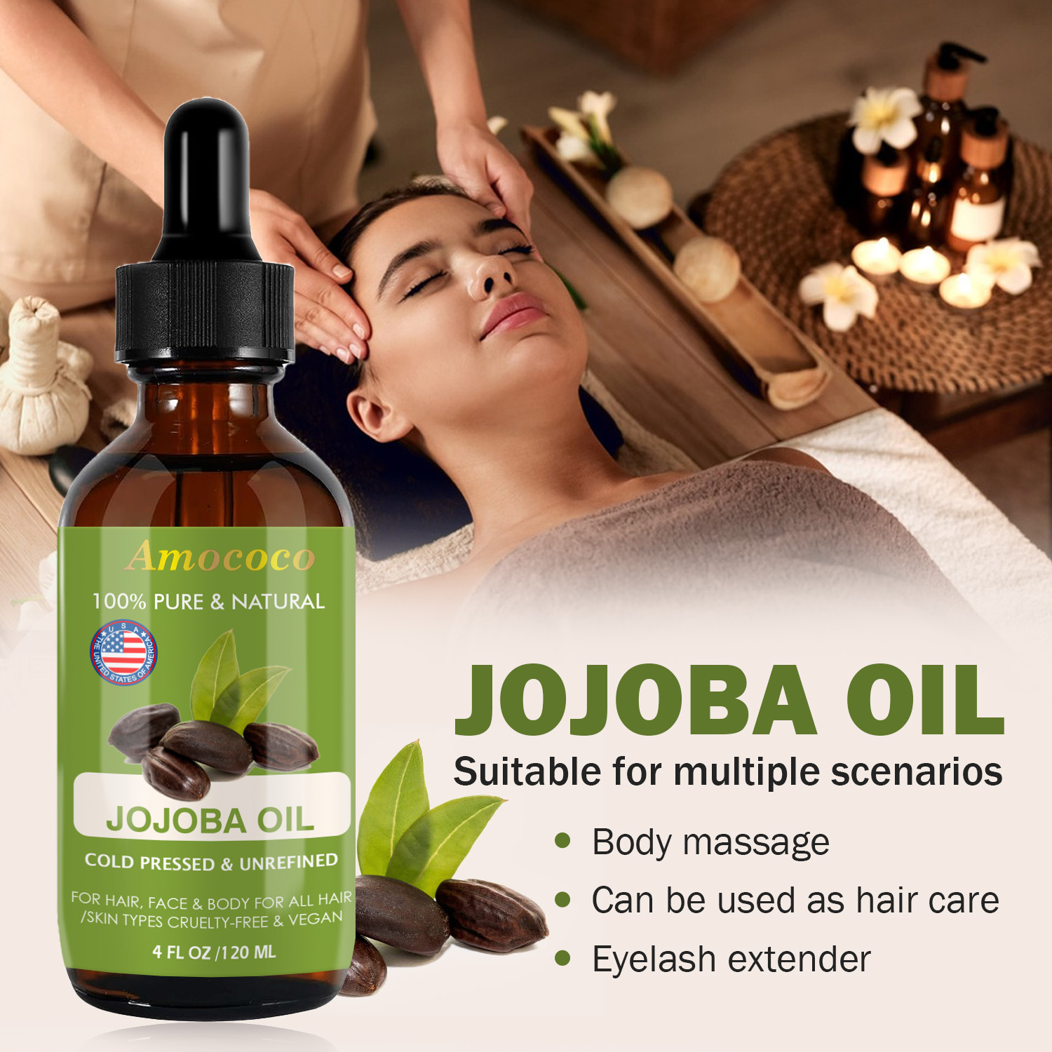 アモココ 2個入り ホホバオイルとローズヒップオイル 天然フ - Face Oil Rosehip のレビューと価格